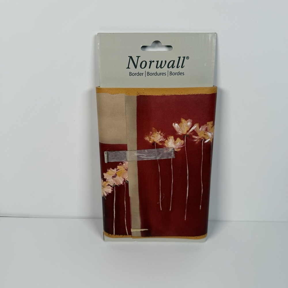 Norwall Wallpaper‎ Border 7 Inch 5 Yard Floral Abstract Contemporary Multicolor